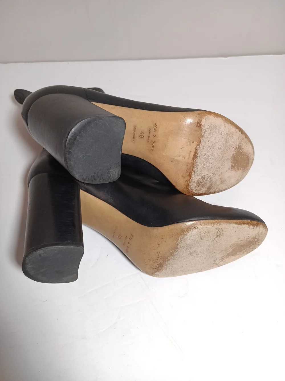 Rag & Bone Agnes Boot in Black Leather Size 40 US 10